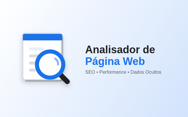 Logo da extensão Analisador de Página Web